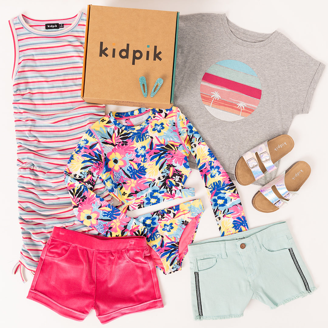 NEW Kidpik Girls' Clothing Bundle - XS/Small + Sunglasses & Sneakers sold (Size 7)