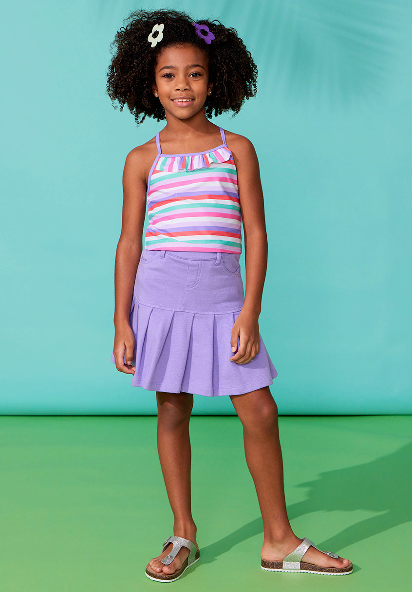 KIDPIK Girls Pull On Drop Waist Pleated Skort, Size: 2T - XL (14