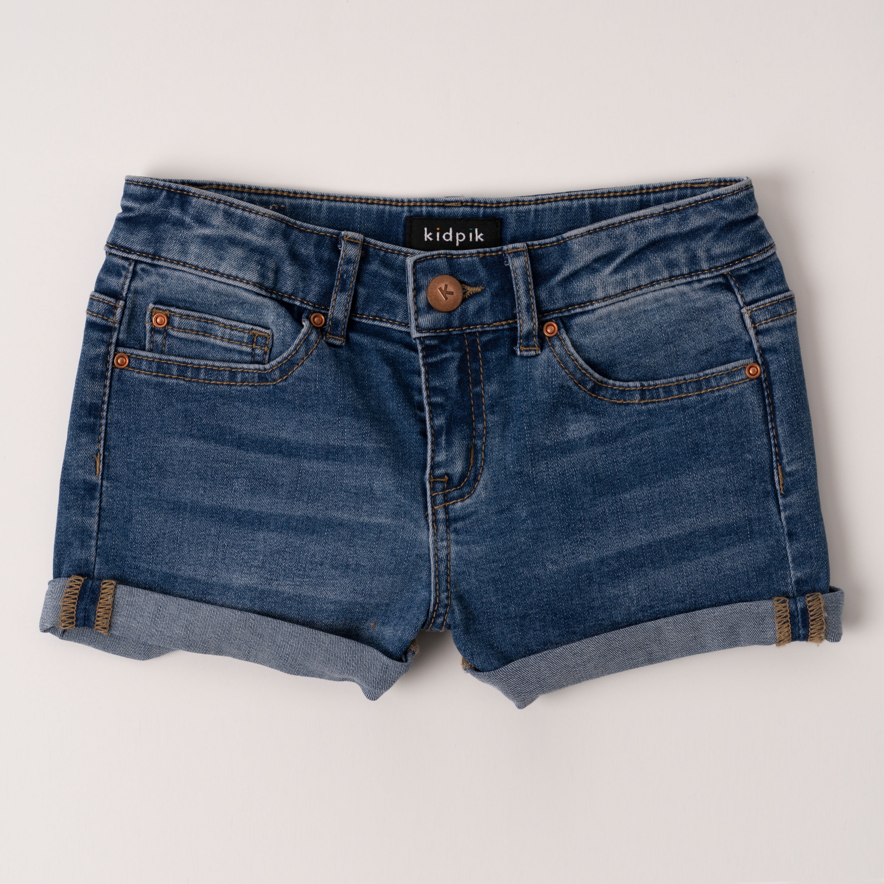 Denim cuffed shorts shops