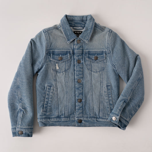 Sherpa Lined Jean Jacket - Chipotle Wash