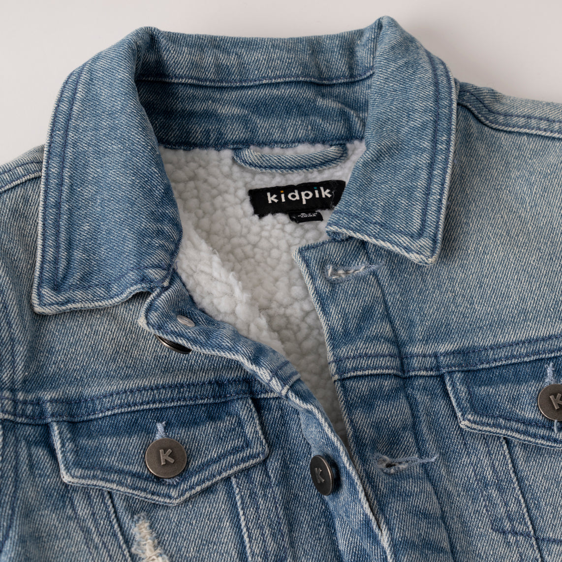 Boys sherpa lined sales denim jacket