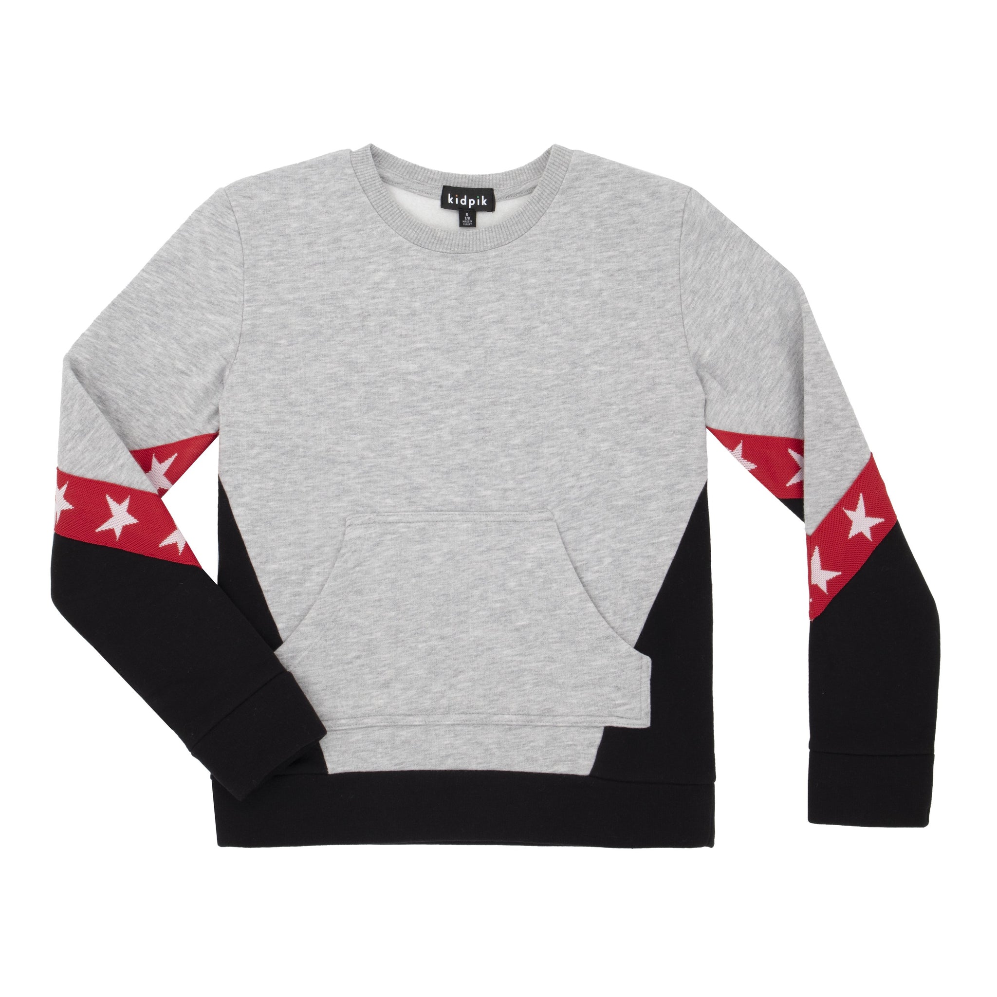 KIDPIK Boys Long Sleeve Star Pattern Pullover Hoodie, Size XXS (4) Kidpik