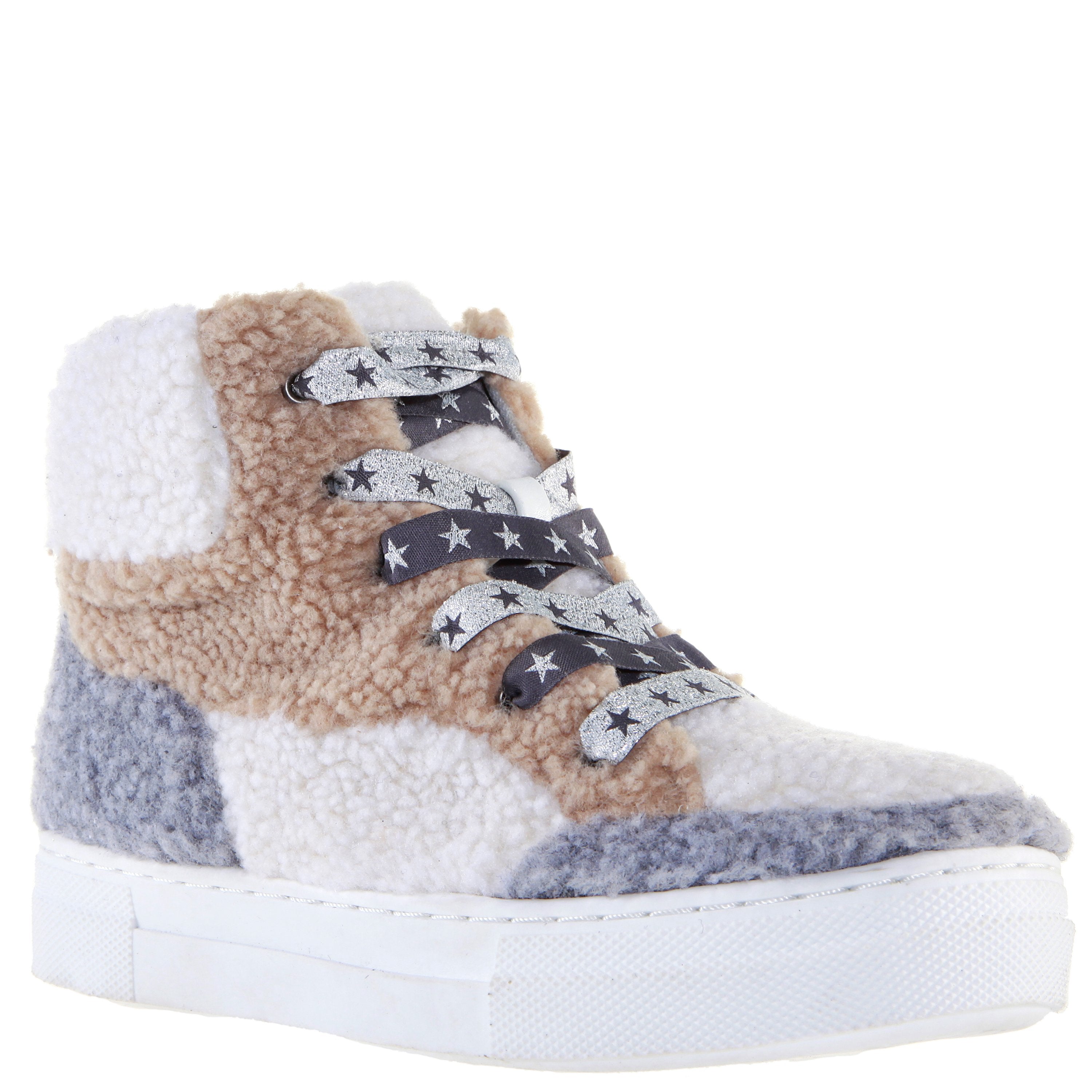 KIDPIK Girls Sherpa Sneakers Multi Color, Size: Toddler