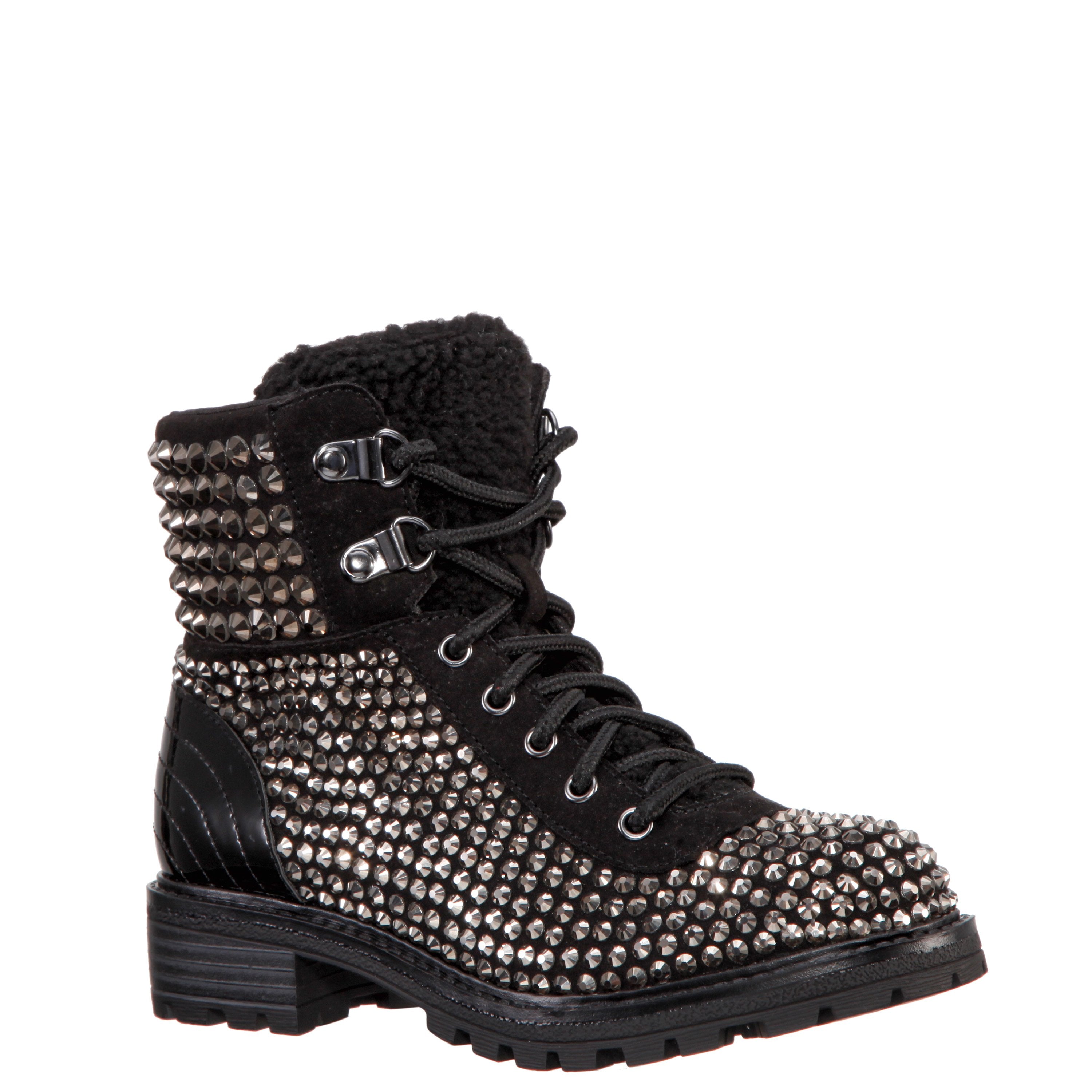 KIDPIK Girls Studded Combat Boot, Size: Toddler Youth – Kidpik