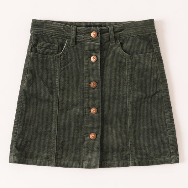 KIDPIK Girls Corudroy Mini Skirt Button Front, Size: 10 - 16 – Kidpik