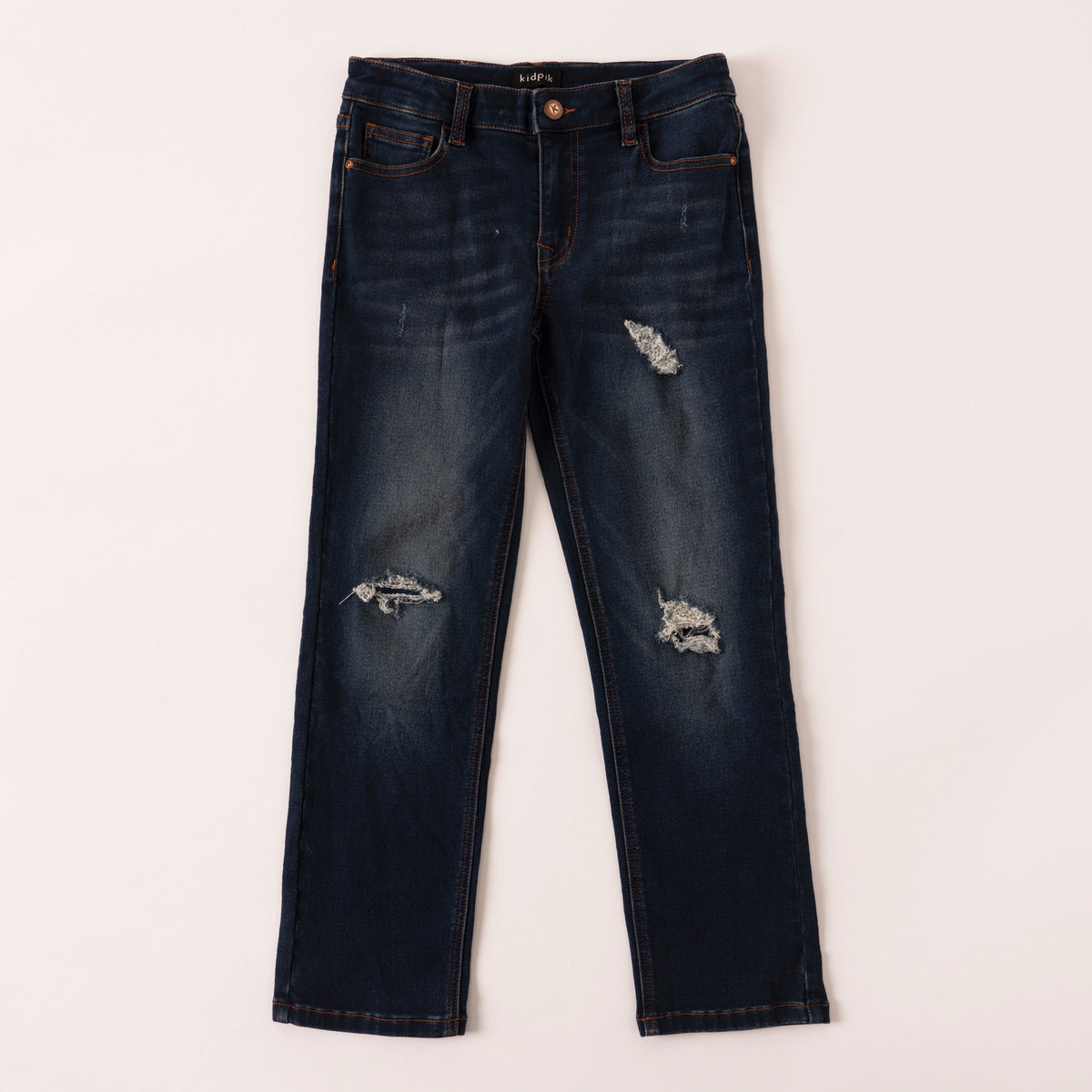 Boys' Ripped Denim Jeans With Stretch - Comfort Fit Trousers For Kids Age 5-13 Years (Black)