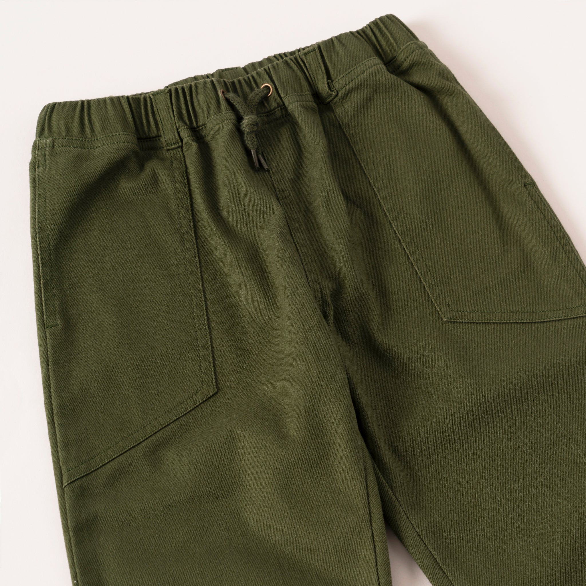 KIDPIK Boys Husky Jogger Elastic Waist Stretch Twill Pants, Size S (7