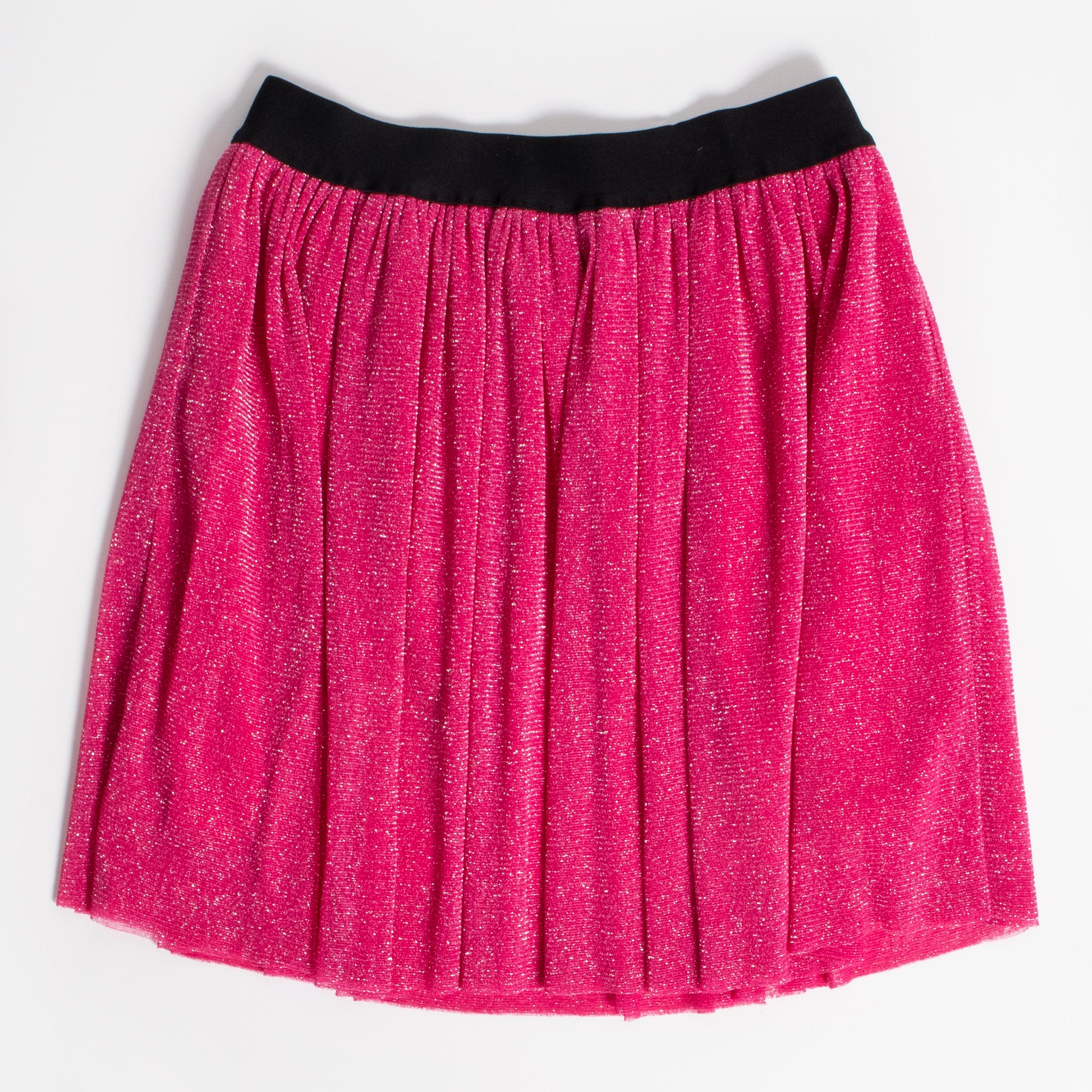 KIDPIK Girls Pull On Glitter Mesh Skirt - Beetroot Purple, Size: XXS (4 ...