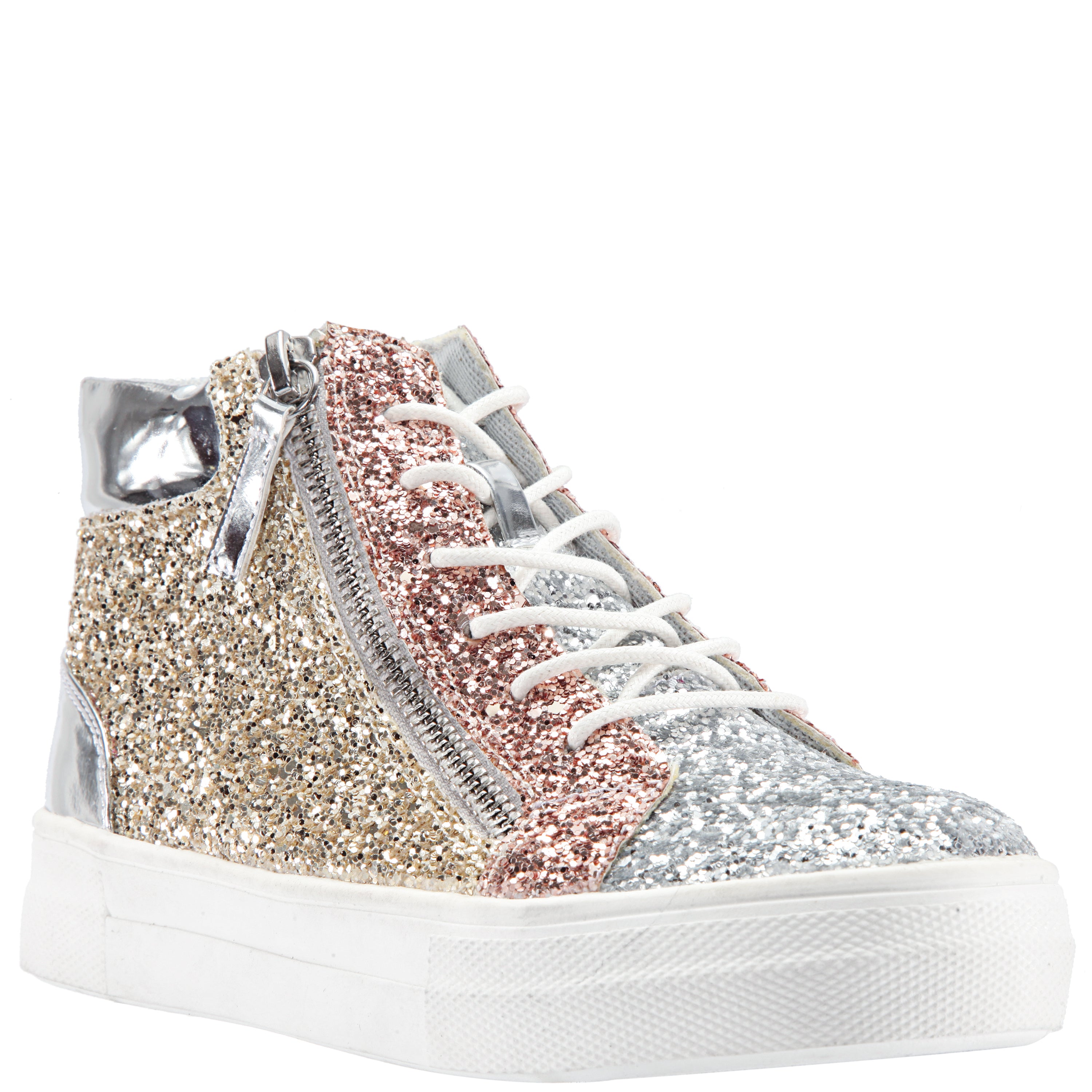 Girls sparkle high tops best sale