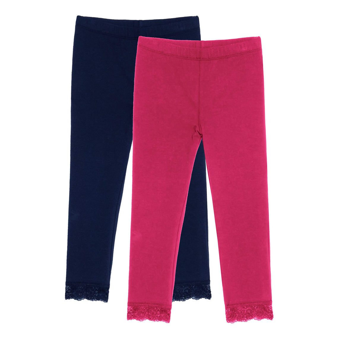 Lace Trim Capri 2-Pack Lace Trim Capri Navy/Pink Peacock|XXS (4)