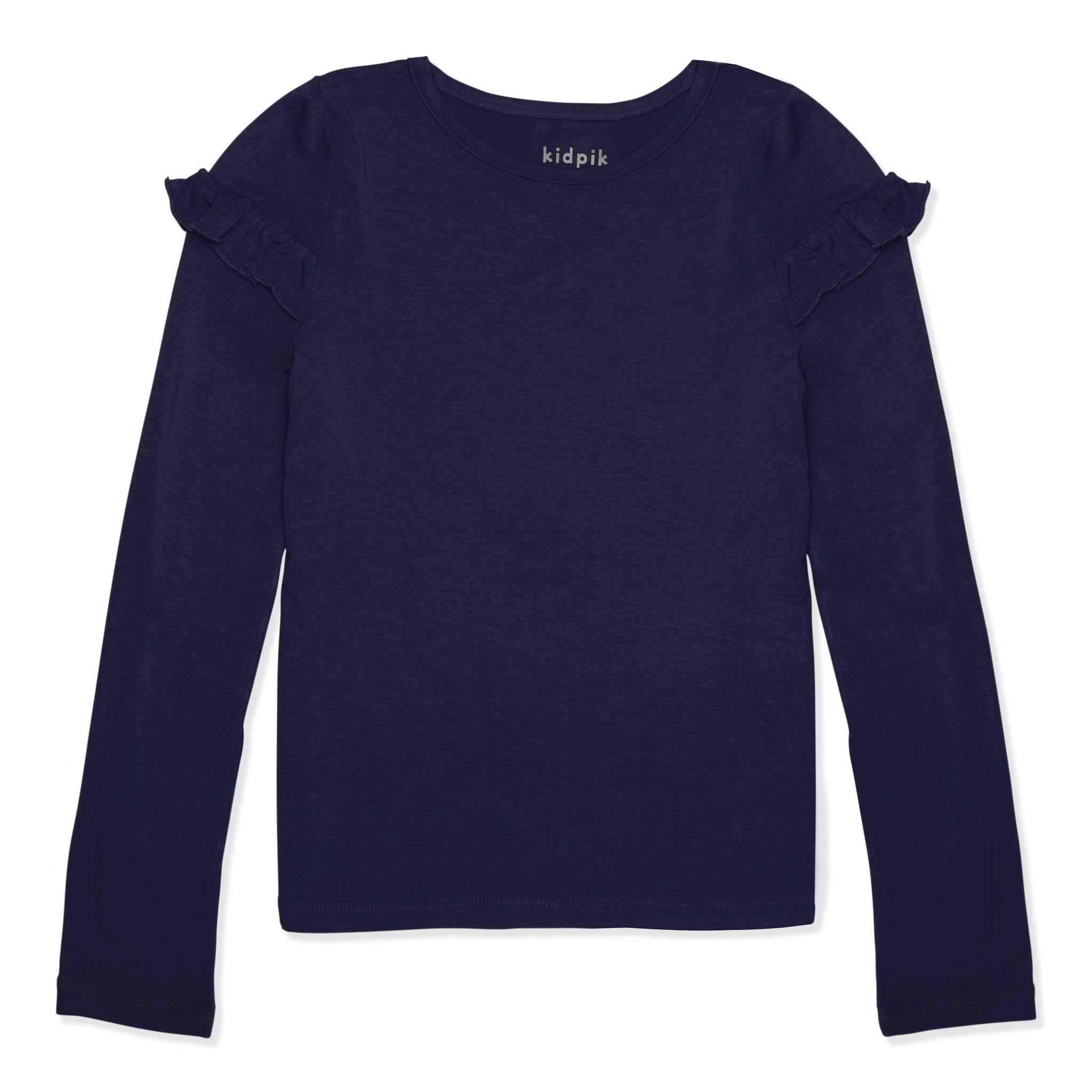 KIDPIK Girls Long Sleeve Ruffle Pullover T-Shirt, Size: XXS (4) - XL ...