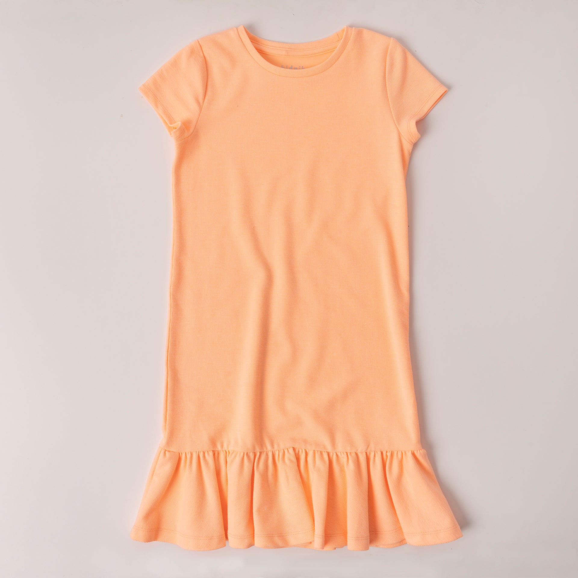 childrens t shirt dress KIDPIK Girls Cap Sleeve Ruffle Hem T- Shirt Dress