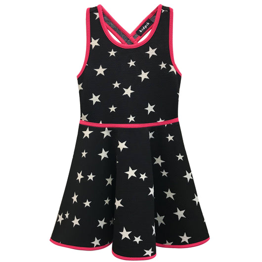 Star Cross Back Dress - Black