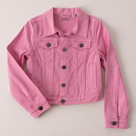Colored Denim Jacket - Rosebloom
