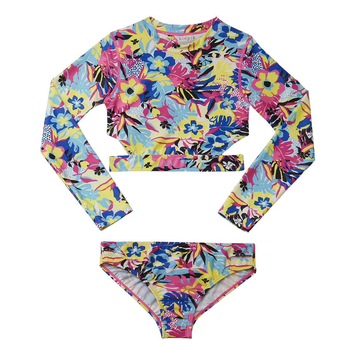 KIDPIK Girls Flower Rash Guard Swimsuit, Size: XXS (4) - XXL (16) – Kidpik