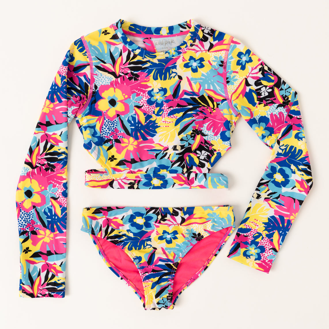 Flower Rash Guard Swimsuit