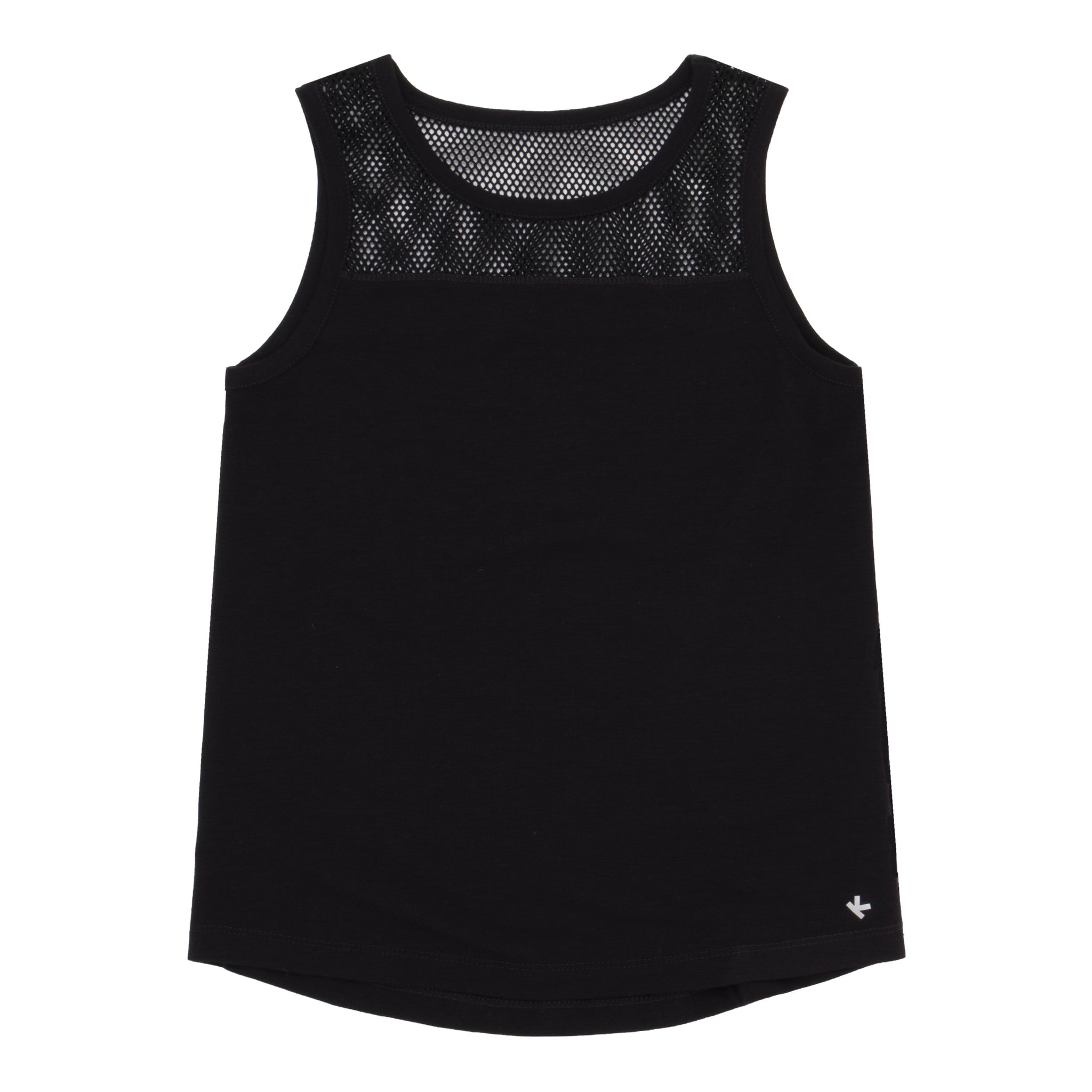 KIDPIK Girls Sleeveless Mesh Yoke Swing Tank Top, Size XXS (4) XXL