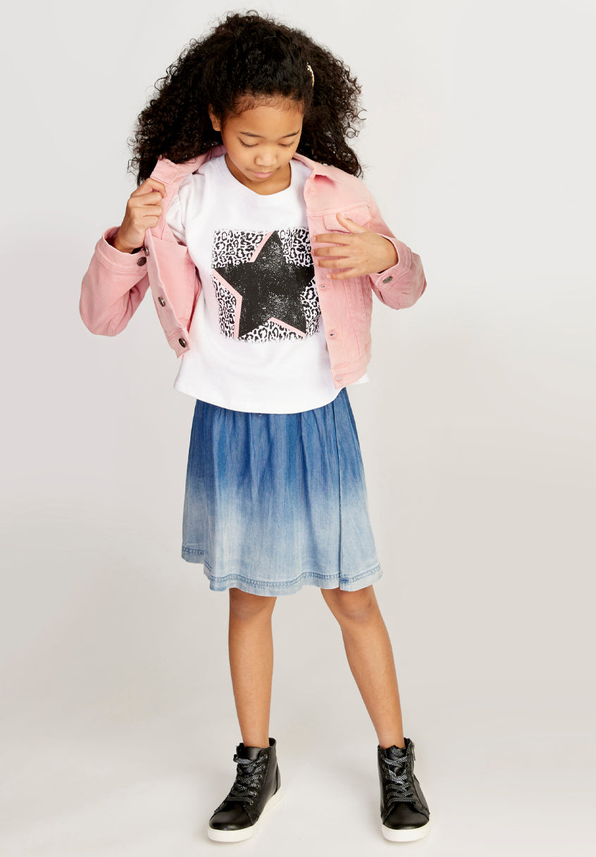 KIDPIK Girls Long Sleeve Colored Denim Jean Jacket, Size: 12